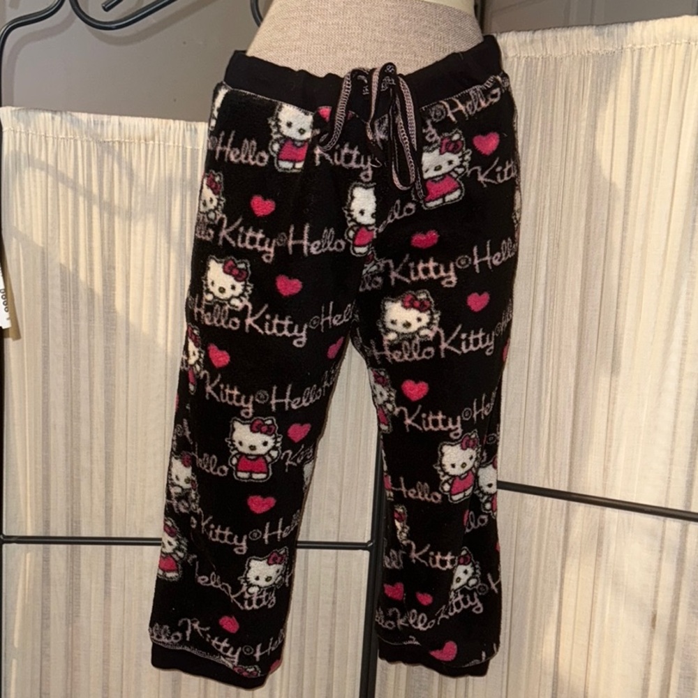 Hello Kitty Kids Pajama Bottoms - Black and Pink